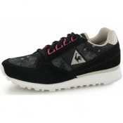 Le Coq Sportif Eclat Floral Noir - Chaussures Baskets Basses Femme Pas Cher